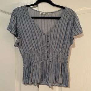 Blue striped blouse